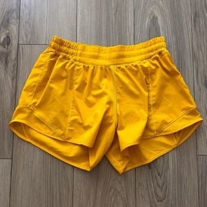 Lululemon Athletica Yellow Hotty Hot shorts